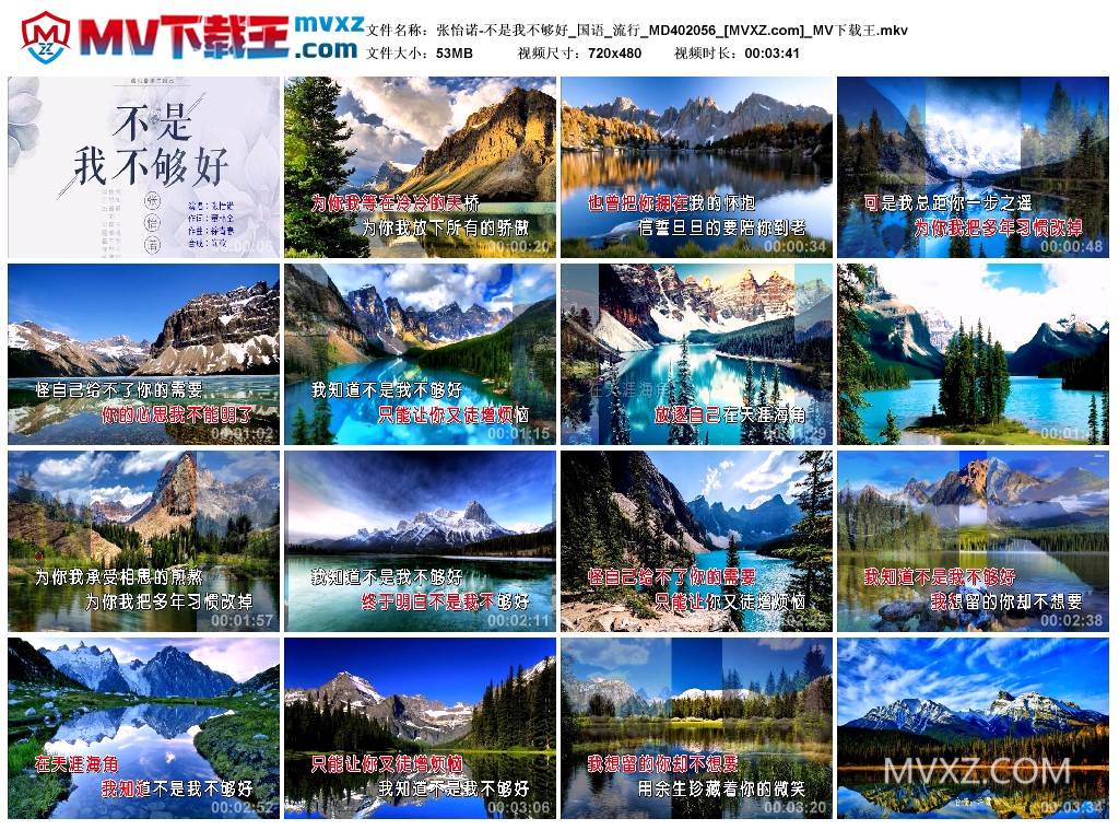 张怡诺-不是我不够好_国语_流行_MD402056